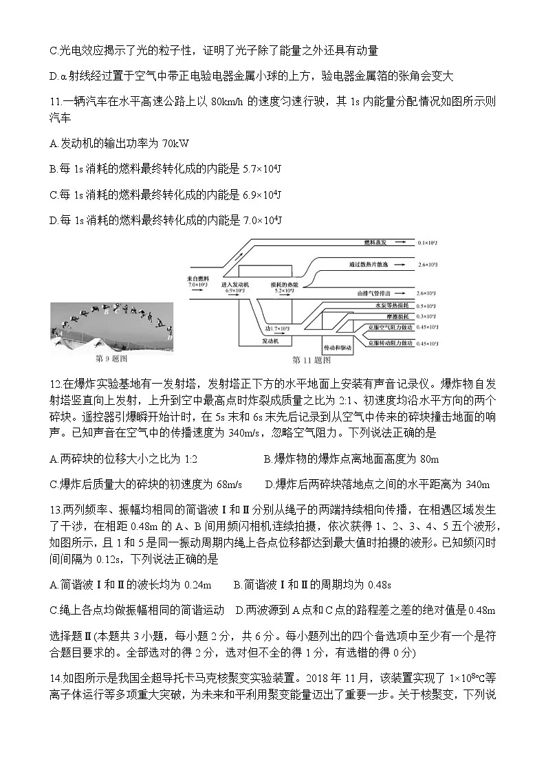 2021年1月浙江省普通高校招生選考物理試卷+答案 (學(xué)生版)第3頁