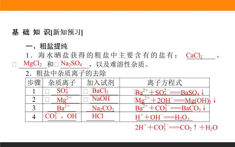 高中化学苏教版必修第一册：3.3.1+粗盐提纯　从海水中提取镁(课件+教案)03