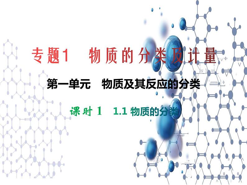1.1物质及其反应的分类 课件-2021-2022学年苏教版(2019)高中化学必修第一册第1页