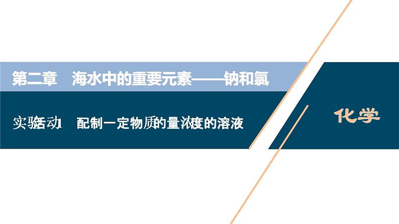 实验活动1 配制一定物质的量浓度的溶液第1页