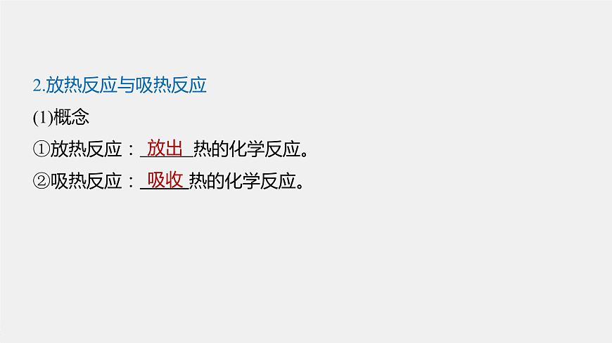 專題6 第二單元 第1課時 放熱反應和吸熱反應　熱化學方程式 課件PPT第7頁