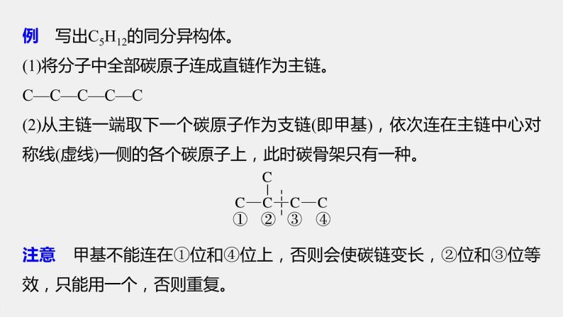 专题8 微专题(六) 烷烃的同分异构体的书写与判断 课件PPT05