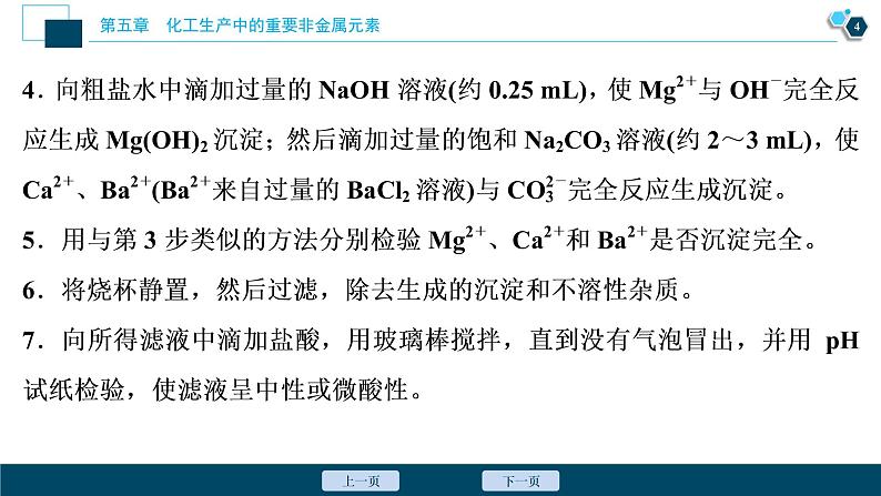 实验活动4 用化学沉淀法去除粗盐中的杂质离子--(新教材)2021年人教版(2019)化学必修第二册课件第5页