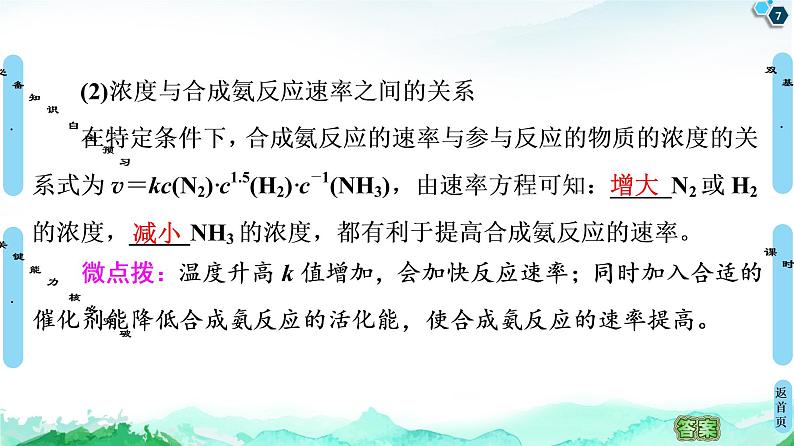 第2章 第4节 化学反应条件的优化—工业合成氨 课件【新教材】鲁科版(2019)高中化学选择性必修1第7页
