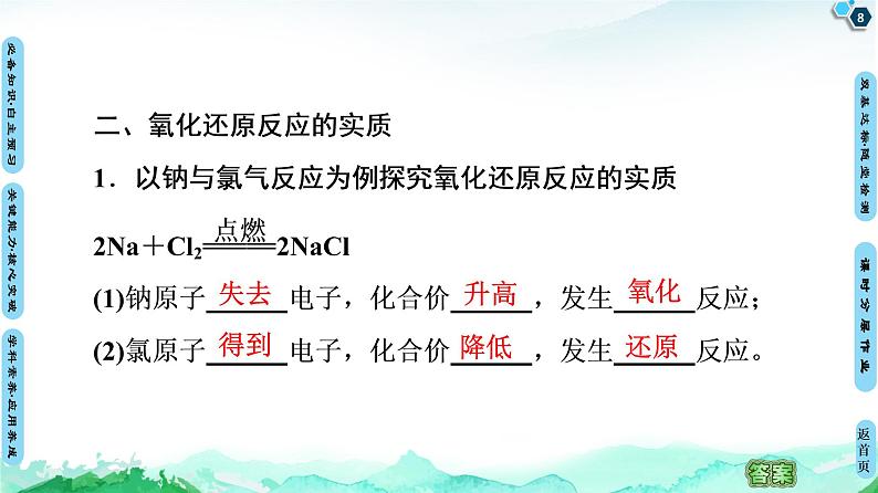 第2章 第3节 第1课时 认识氧化还原反应 课件 【新教材】鲁科版(2019)高中化学必修一(共63张PPT)08