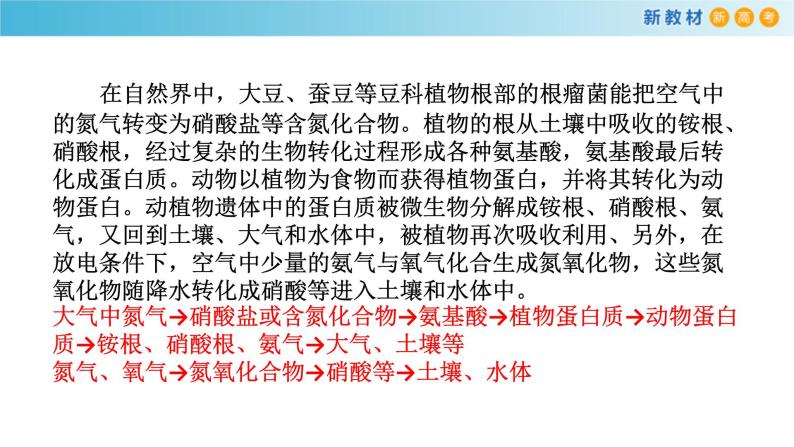 鲁科版高中化学必修第一册3.3.1《自然界中的氮循环 氮的固定》课件(2) (含答案)08