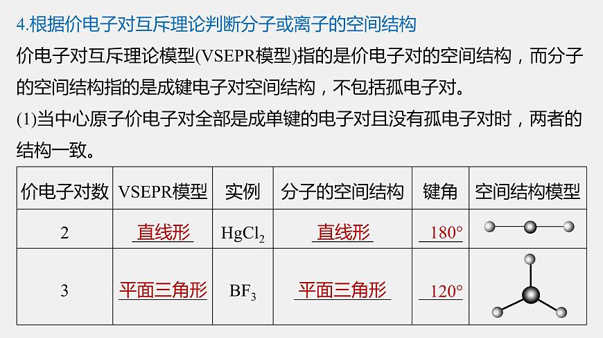 高中化學(xué)魯科版（2019）選擇性必修2 第2章 第2節(jié) 第2課時 價電子對互斥理論和等電子原理課件第7頁