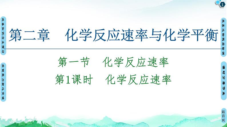 第2章 第1节 第1课时 化学反应速率 课件 【新教材】人教版(2019)高中化学选择性必修1(共45张PPT)第1页