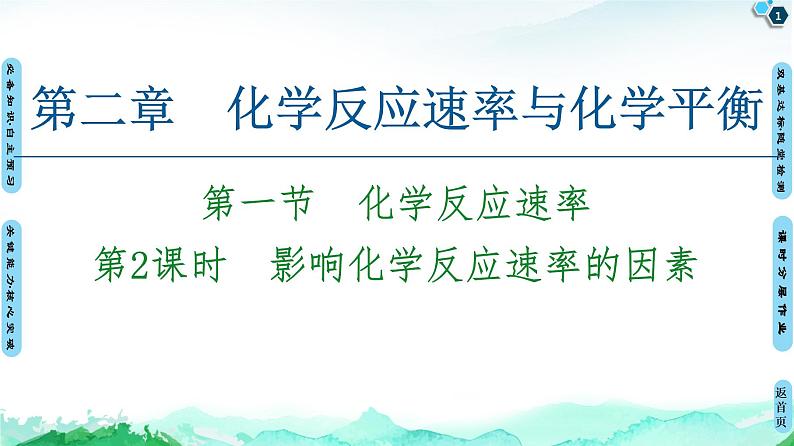 第2章 第1节 第2课时 影响化学反应速率的因素 课件 【新教材】人教版(2019)高中化学选择性必修1(共71张PPT)第1页