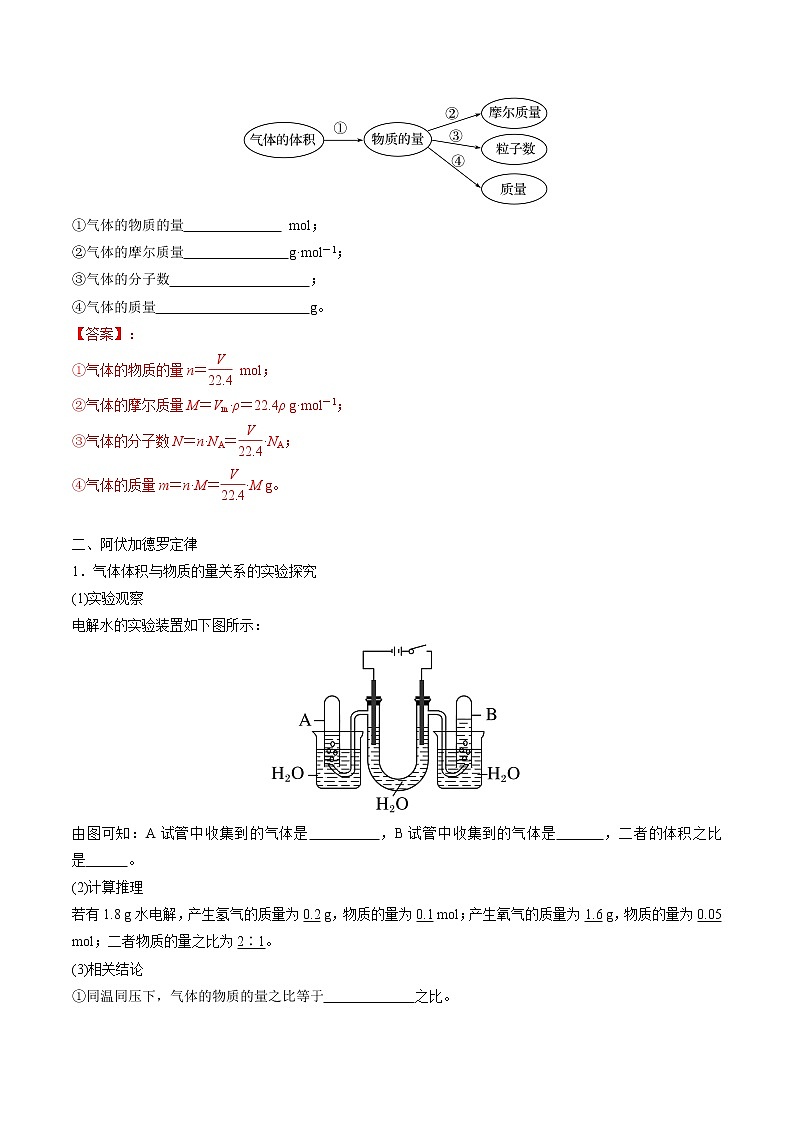 2.3.2 气体摩尔体积-【新教材】人教版(2019)高中化学必修第一册自助学案+配套练习03