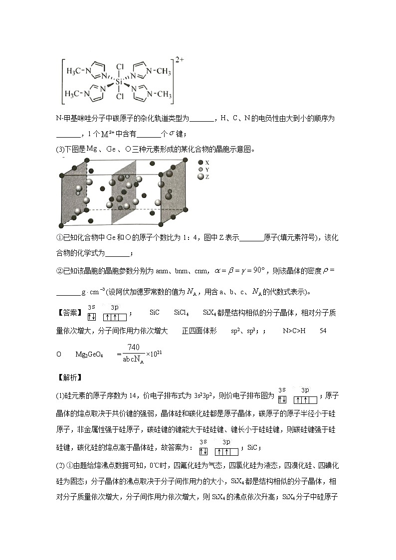 2021年高考化学真题及模拟题分类汇编专题19:选修3物质结构与性质(含答案解析)第3页