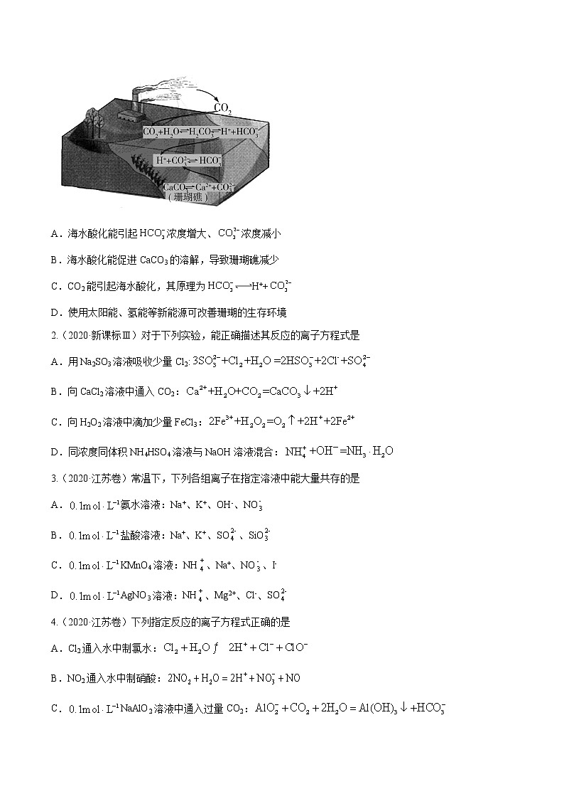 专题03 离子反应与氧化还原反应-五年(2017-2021)高考化学真题分项汇编(全国通用)(原卷版)第3页
