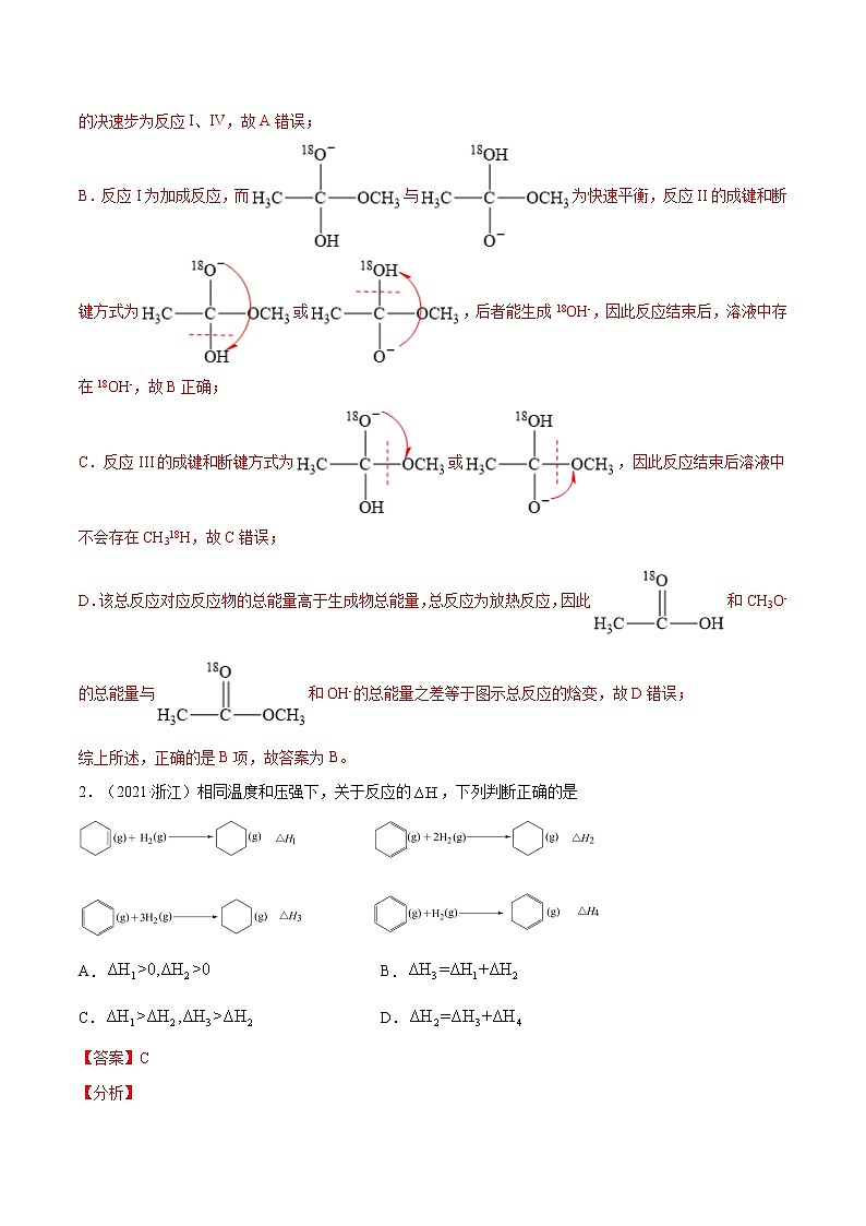 专题06 反应速率、化学平衡与能量变化-五年(2017-2021)高考化学真题分项汇编(全国通用)(解析版)第2页