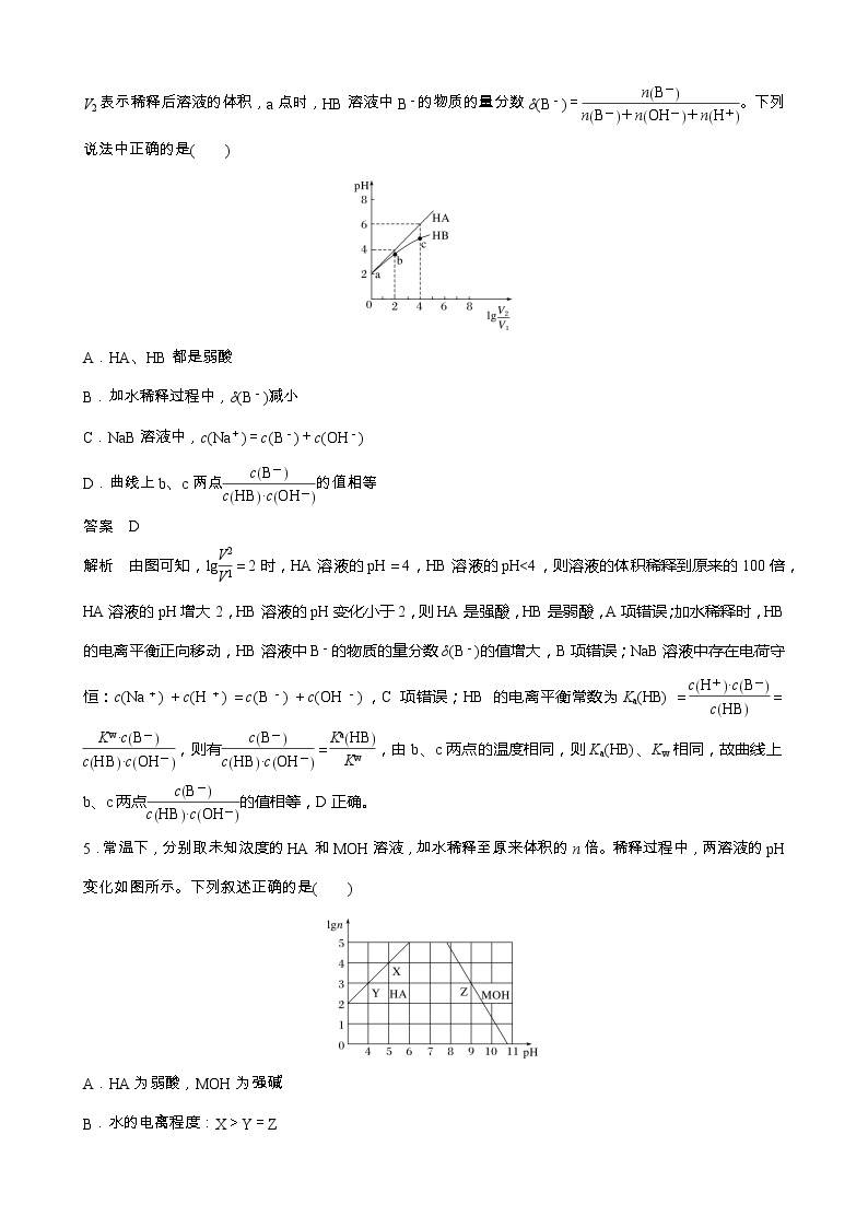 高三化学每天练习20分钟——强弱电解质对比（有答案和详细解析）03