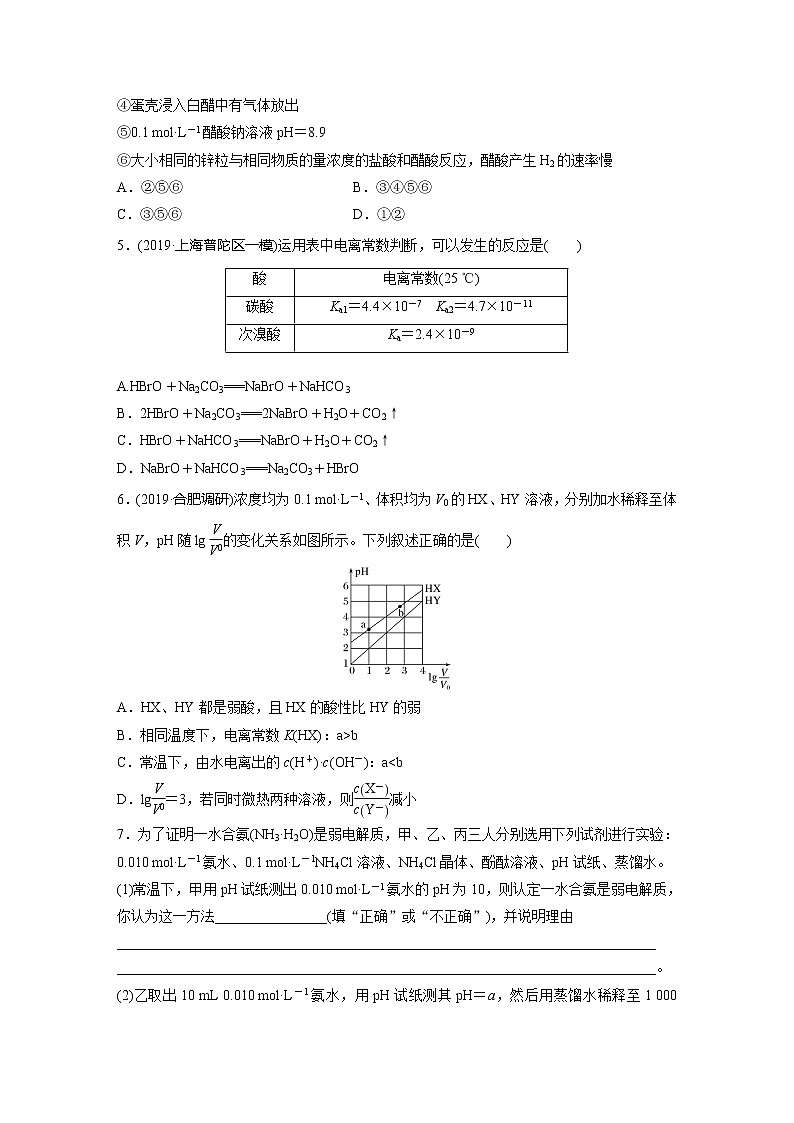 2022届高考化学一轮复习 微题型61 强弱电解质的判断与比较(解析版)第2页