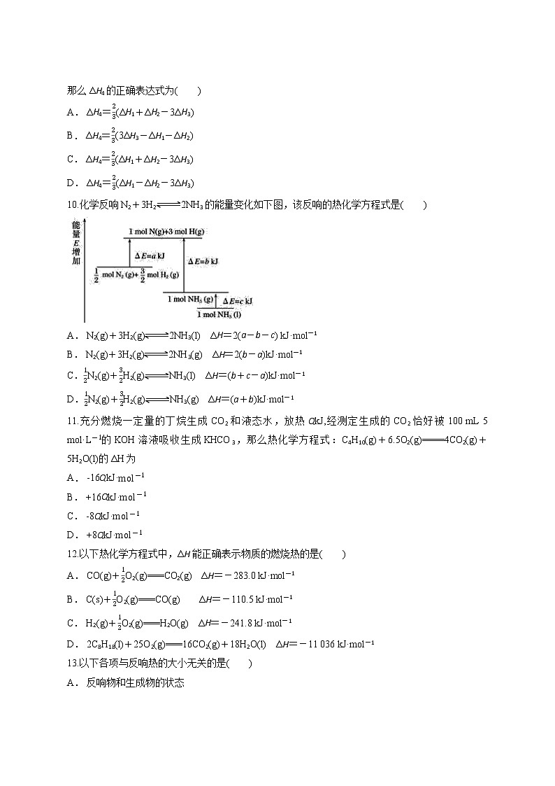 人教版选择性必修1高中化学第1章《 化学反应的热效应》单元测试卷03