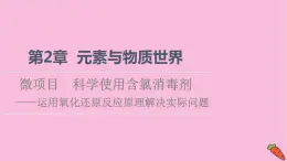 新教材2021-2022学年鲁科版化学必修第一册课件：第2章 微项目　科学使用含氯消毒剂