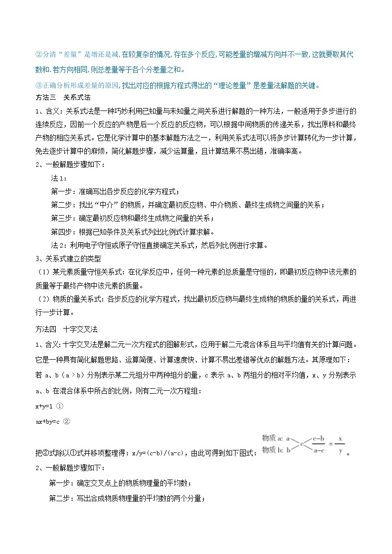 专题讲座（一） 化学计算的常用方法（讲）-2022年高考化学一轮复习讲练测03