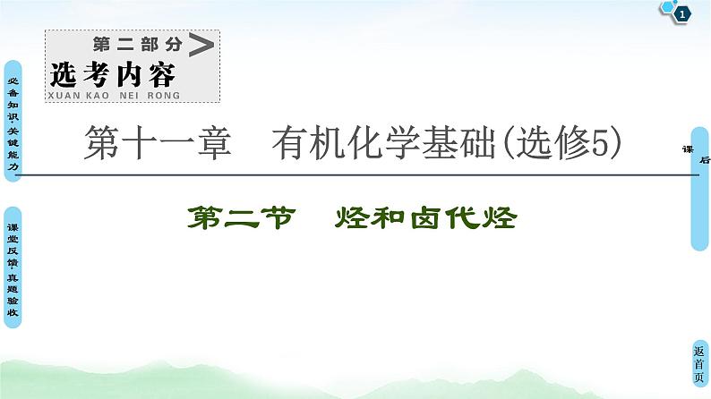 2021高三化学人教版一轮课件:第11章 第2节 烃和卤代烃01