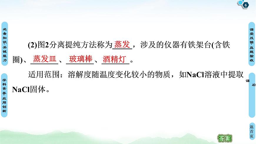 2021高三化學(xué)人教版一輪課件：第10章 第2節(jié) 物質(zhì)的分離、提純和檢驗第6頁