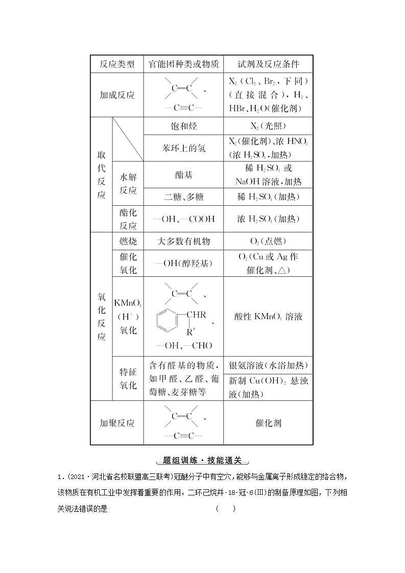 高考化学一轮复习微专题强化提升课推测陌生有机物的结构与性质学案新人教版第3页