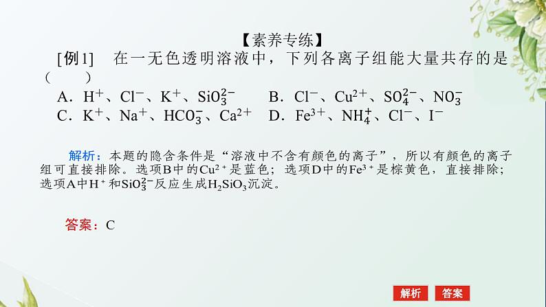 4离子共存与推断课件新人教版 高考化学一轮复习第6页