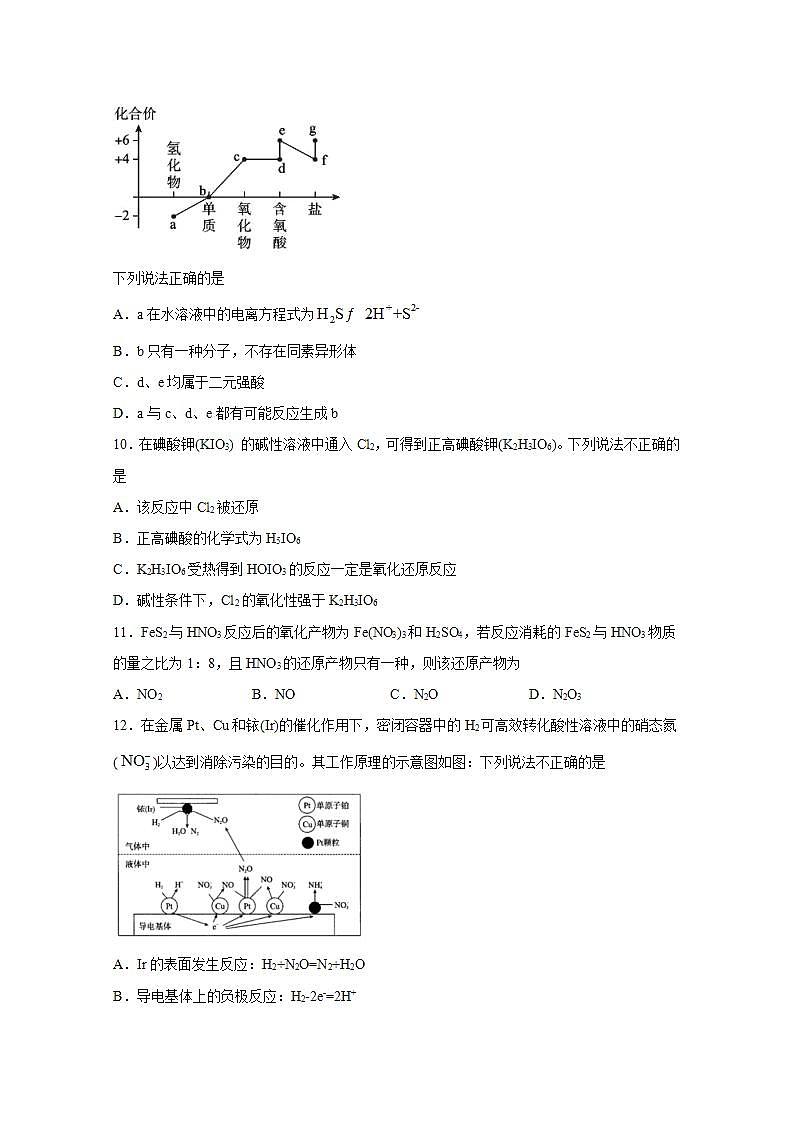 2022届高三化学一轮高考复习常考题型:11氧化还原反应的一般规律03