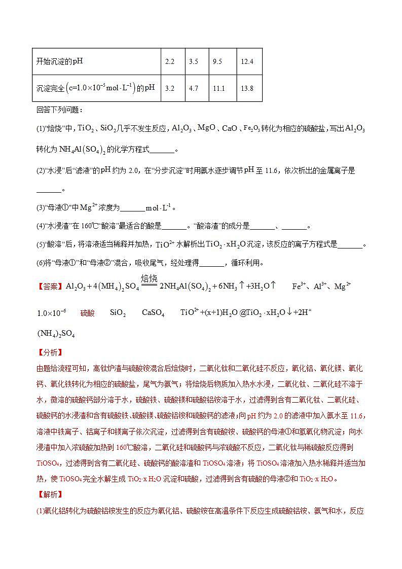 高考二輪復(fù)習(xí)專題15 工藝流程題-真題和模擬題化學(xué)分項(xiàng)匯編（解析版）第3頁(yè)