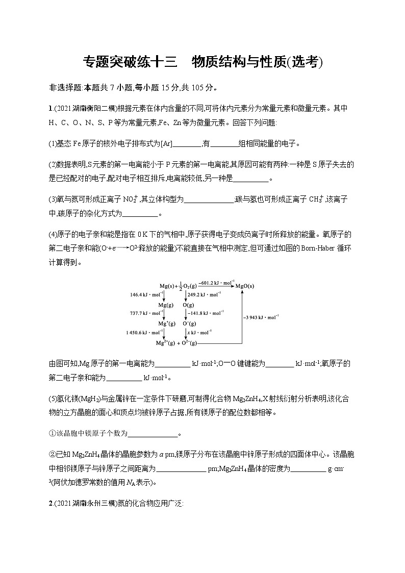 专题十三 物质结构与性质(选考)课件PPT01