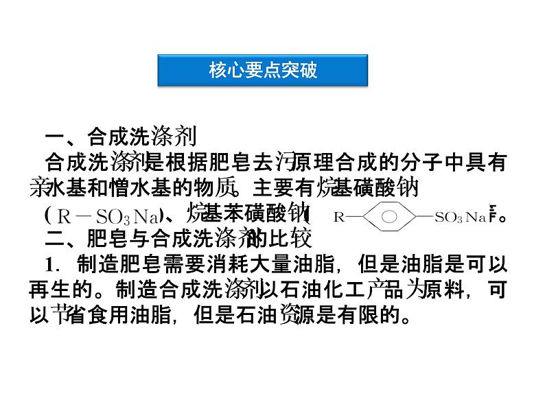新人教版高中化学选修2课件(人教版)-课题4.2-----表面活性剂---精细化学品课件第6页