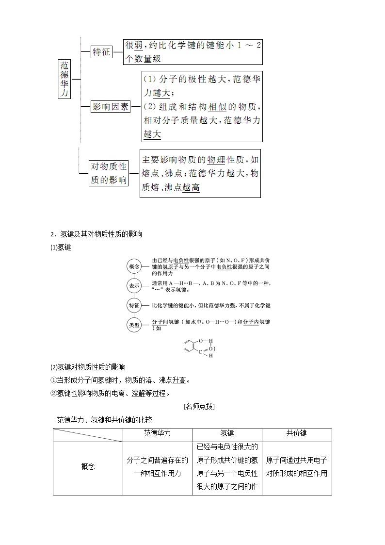 （新人教版）高中化学第二章第三节分子的性质教案选修303