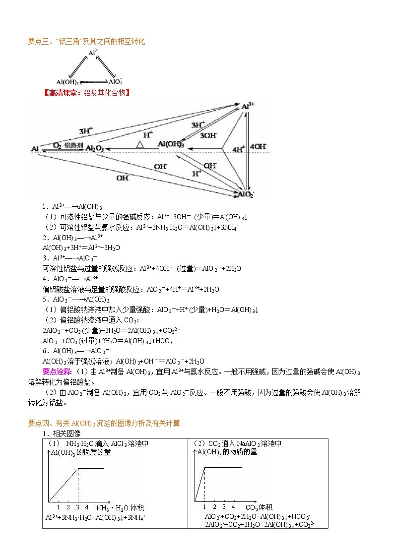 知识讲解_铝及其化合物_基础学案03