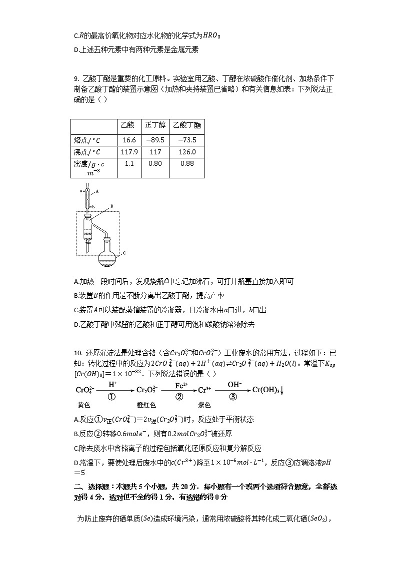 2021年山东省德州市高考化学一模试卷(含解析)第3页