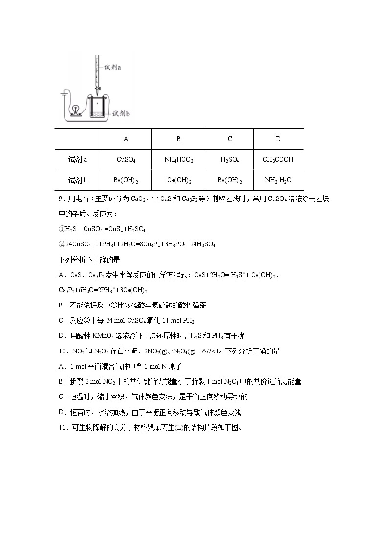 2021年普通高中学业水平等级性考试 北京卷·化学03