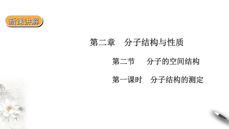 2.2.1 分子的空间结构 第一课时 课件PPT01