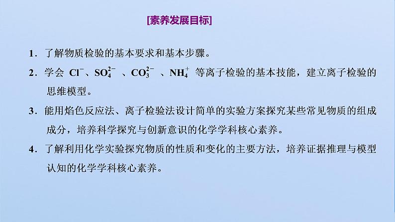 专题2第一单元第三课时物质的检验物质性质和变化的探究2021-2022上学期高一化学苏教版(2019)必修第一册课件PPT02