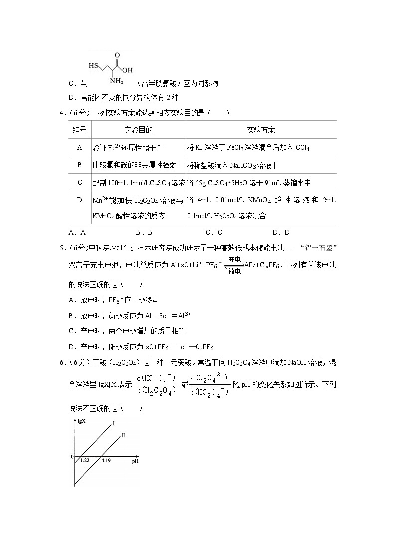 2019年四川省眉山高三一模化学试卷及答案02