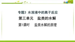 3.3.1 盐类水解的原理 课件-2021-2022学年高中化学苏教版（2019）选择性必修一