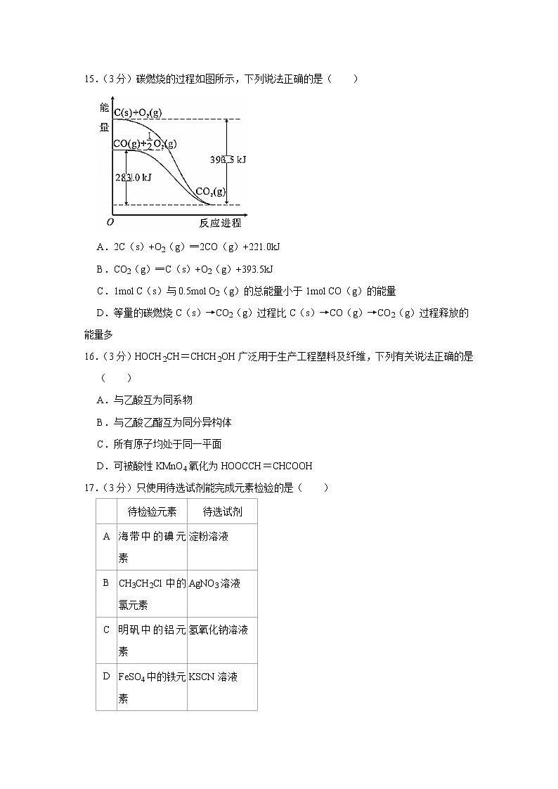 2020-2021学年上海市徐汇区高三一模化学试卷.doc第3页