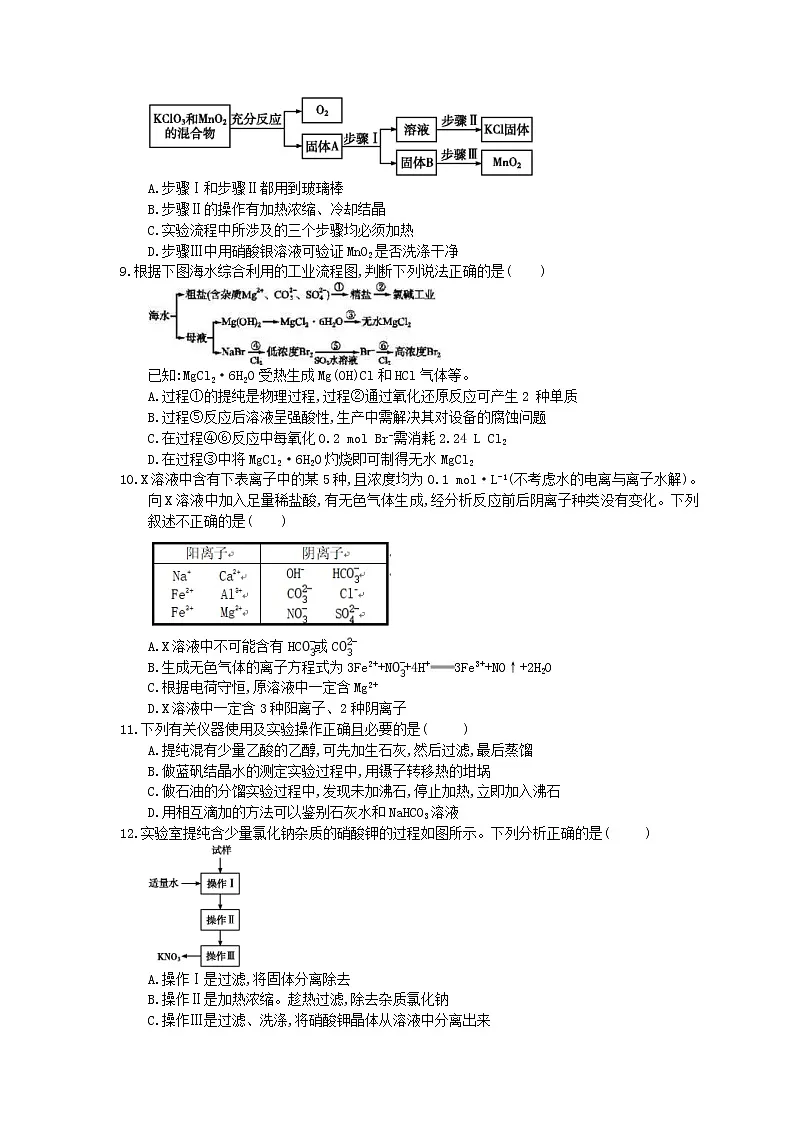 2022年高考化学一轮考点跟踪练习21《物质的分离提纯》(含答案)第2页