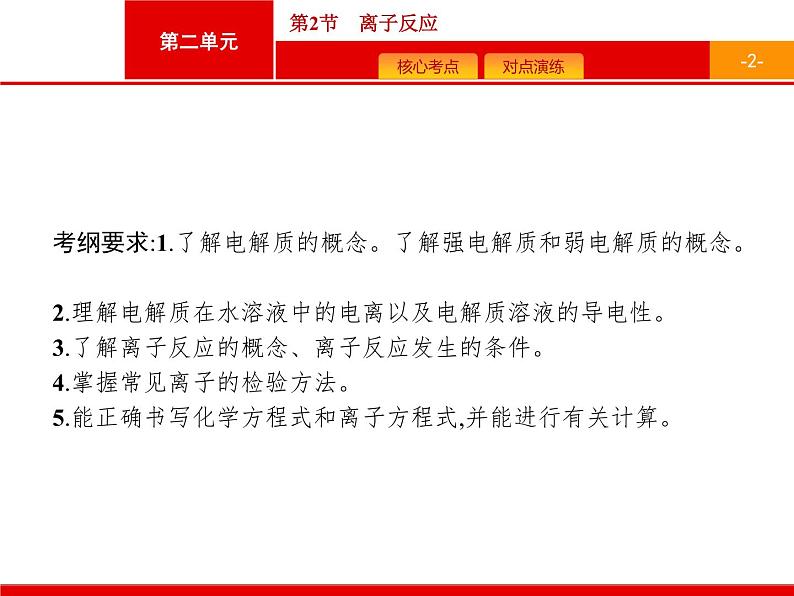 2022届高三统考化学人教版一轮课件:第2单元 第2节 离子反应第2页