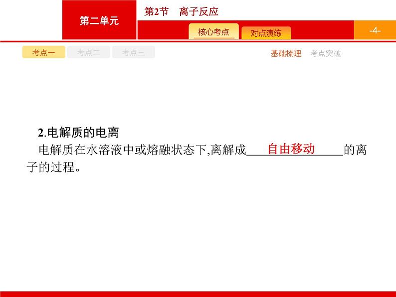 2022届高三统考化学人教版一轮课件:第2单元 第2节 离子反应第4页