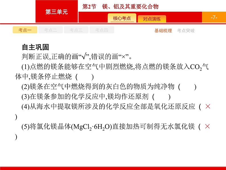 2022届高三统考化学人教版一轮课件:第3单元 第2节 镁、铝及其重要化合物第7页