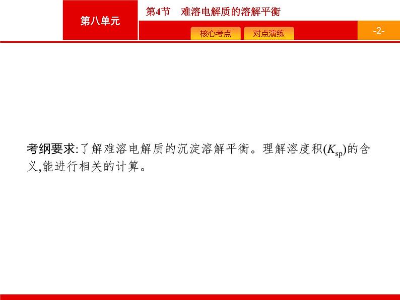 2022届高三统考化学人教版一轮课件:第8单元 第4节 难溶电解质的溶解平衡第2页