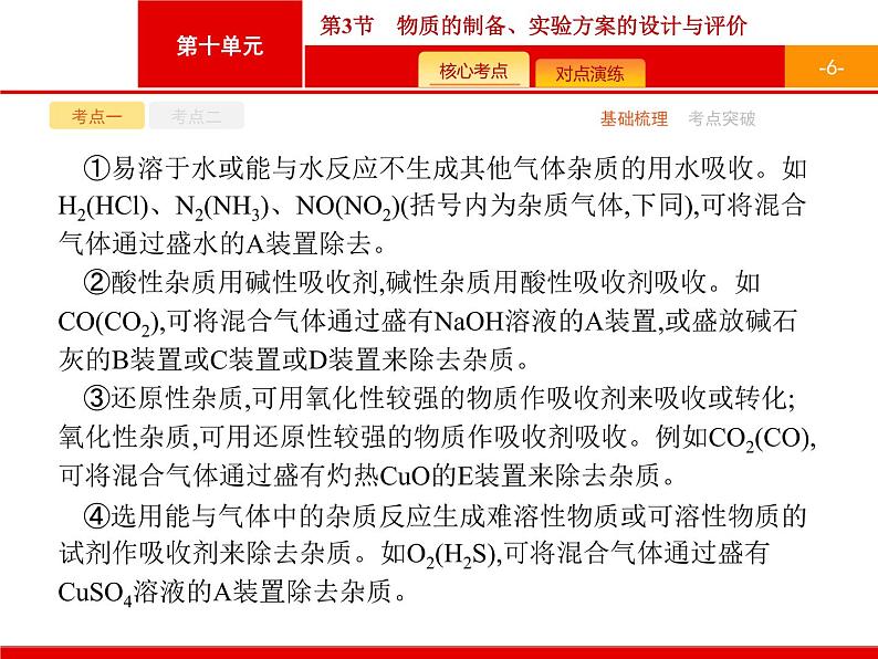 2022届高三统考化学人教版一轮课件:第10单元 第3节 物质的制备、实验方案的设计与评价06