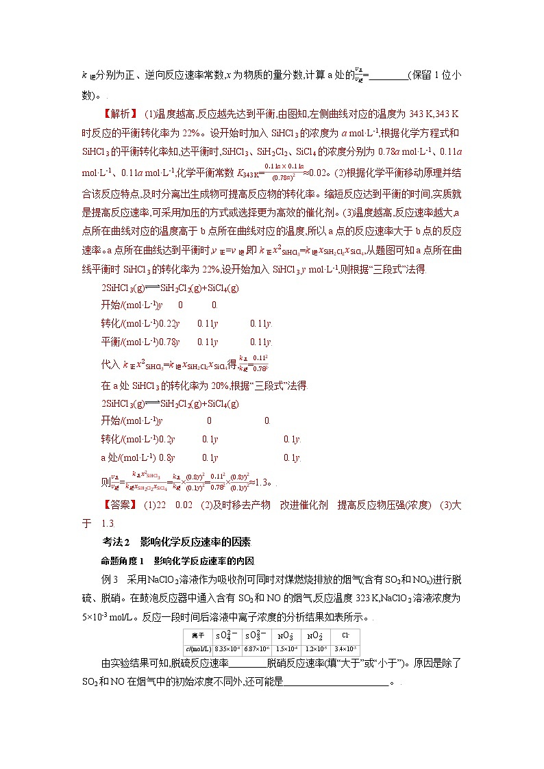 专题十五 化学反应速率和化学平衡-2022年高考化学一轮复习对点讲解与练习(通用版)学案02