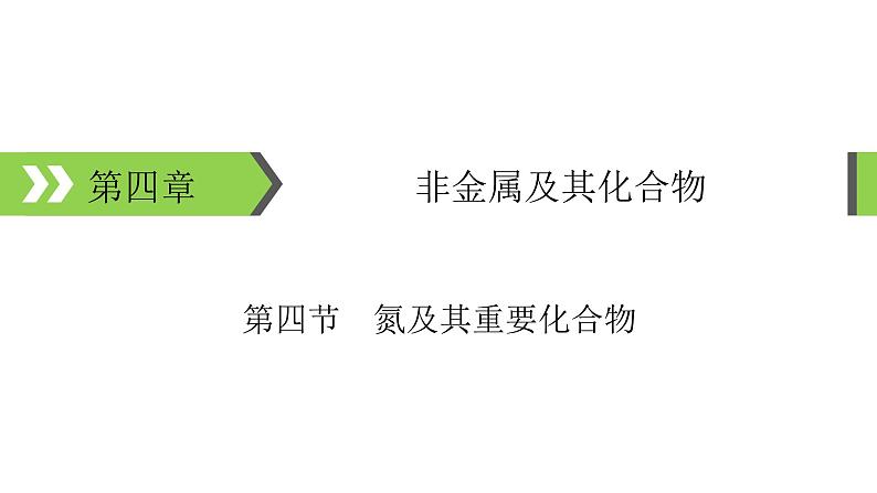 2022版高考化学一轮复习课件:第4章 第4节 氮及其重要化合物第1页