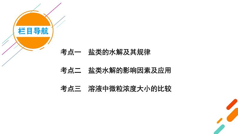 2022届高考化学(人教版)一轮总复习课件:第23讲 盐类的水解05