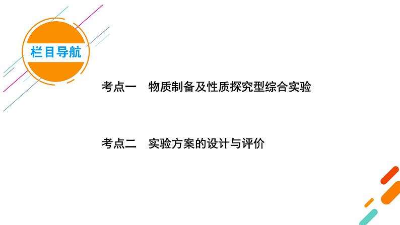 2022届高考化学(人教版)一轮总复习课件:第29讲 物质的制备 实验方案的设计与评价第6页