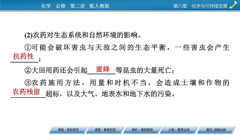 2020-2021学年高中化学新人教版必修第二册 第八章第二节 化学品的合理使用 课件(61张)第8页